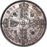 1853 Gothic Florin - Victoria British Silver Coin - Very Nice