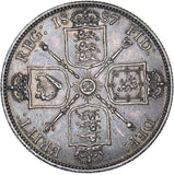 1887 Florin - Victoria British Silver Coin - Very Nice