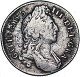 1696 Shilling - William III British Silver Coin