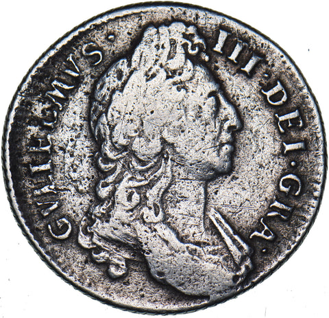 1696 Shilling - William III British Silver Coin