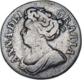 1711 Shilling - Anne British Silver Coin