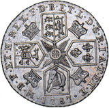 1787 Shilling - George III British Silver Coin - Nice
