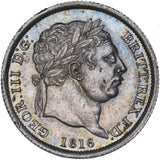 1816 Shilling - George III British Silver Coin - Very Nice