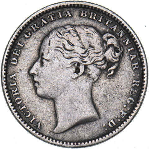 1884 Shilling - Victoria British Silver Coin - Nice