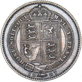 1887 Shilling - Victoria British Silver Coin - Very Nice