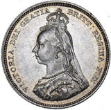 1887 Shilling - Victoria British Silver Coin - Superb