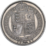 1887 Shilling - Victoria British Silver Coin - Very Nice