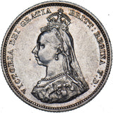 1887 Shilling - Victoria British Silver Coin - Very Nice