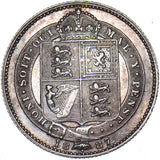 1887 Shilling - Victoria British Silver Coin - Very Nice