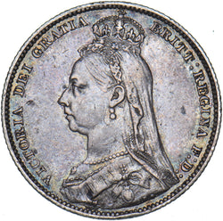 1889 Shilling - Victoria British Silver Coin - Nice
