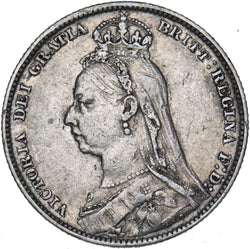 1890 Shilling - Victoria British Silver Coin - Nice