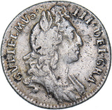 1695 Sixpence - William III British Silver Coin