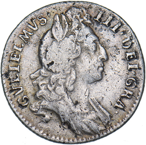 1695 Sixpence - William III British Silver Coin