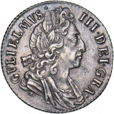 1697 Sixpence - William III British Silver Coin - Very Nice