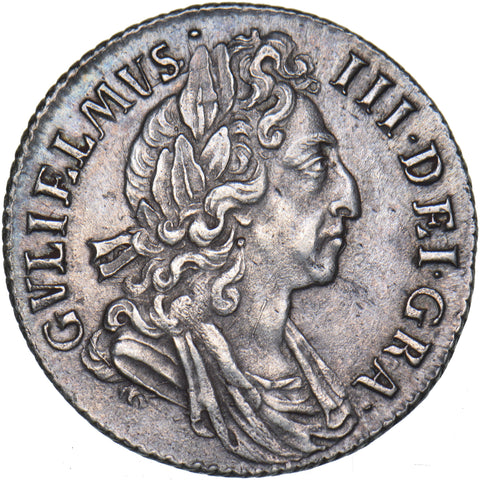 1697 Sixpence - William III British Silver Coin - Very Nice