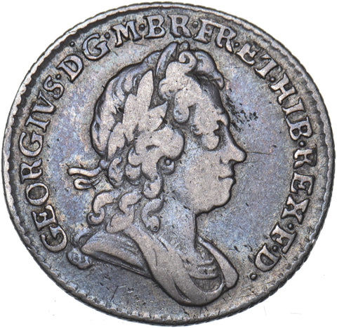 1723 SSC Sixpence - George I British Silver Coin - Nice