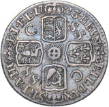 1723 SSC Sixpence - George I British Silver Coin - Nice