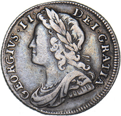 1739 Sixpence - George II British Silver Coin - Nice