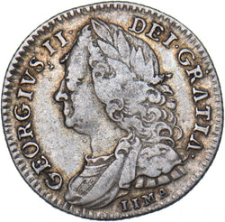 1746 LIMA Sixpence - George II British Silver Coin - Nice