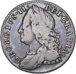 1758 Sixpence - George II British Silver Coin