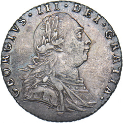 1787 Sixpence - George III British Silver Coin - Nice