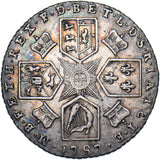 1787 Sixpence - George III British Silver Coin - Nice