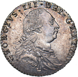 1787 Sixpence - George III British Silver Coin - Very Nice