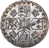 1787 Sixpence - George III British Silver Coin - Very Nice