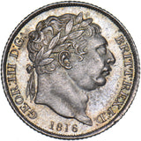 1816 Sixpence - George III British Silver Coin - Superb