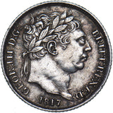 1817 Sixpence - George III British Silver Coin - Very Nice