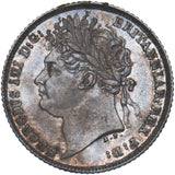 1821 Sixpence - George IV British Silver Coin - Very Nice