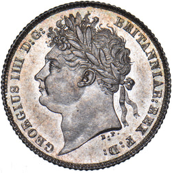 1821 Sixpence - George IV British Silver Coin - Superb