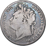 1824 Sixpence - George IV British Silver Coin