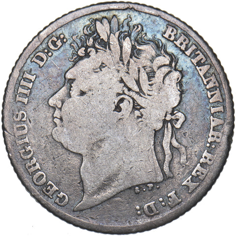 1824 Sixpence - George IV British Silver Coin