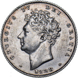 1828 Sixpence - George IV British Silver Coin - Nice