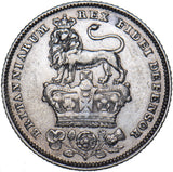 1828 Sixpence - George IV British Silver Coin - Nice