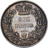 1831 Sixpence - William IV British Silver Coin - Very Nice