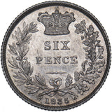 1835 Sixpence - William IV British Silver Coin - Very Nice