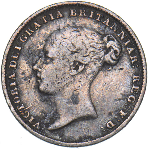 1855 Sixpence - Victoria British Silver Coin