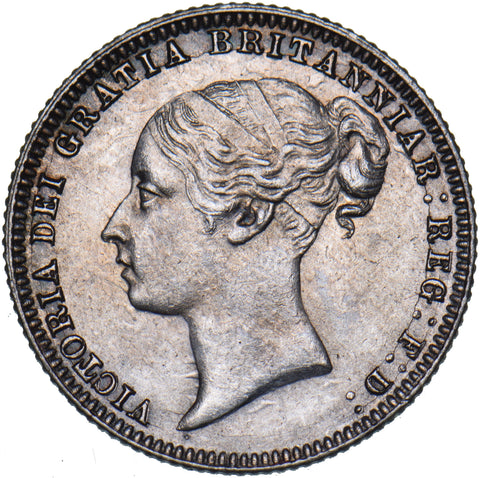 1875 Sixpence (Die no. 70) - Victoria British Silver Coin - Very Nice