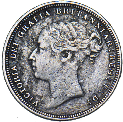 1881 Sixpence - Victoria British Silver Coin