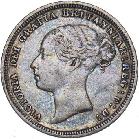 1882 Sixpence - Victoria British Silver Coin - Nice