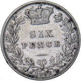 1886 Sixpence - Victoria British Silver Coin