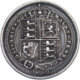 1887 Sixpence - Victoria British Silver Coin - Nice