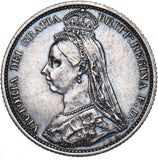 1887 Sixpence - Victoria British Silver Coin - Nice