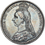 1887 Sixpence - Victoria British Silver Coin - Very Nice