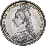 1887 Sixpence - Victoria British Silver Coin - Nice