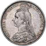 1887 Sixpence - Victoria British Silver Coin - Very Nice