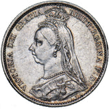 1887 Sixpence - Victoria British Silver Coin - Nice
