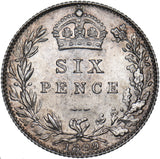 1899 Sixpence - Victoria British Silver Coin - Superb
